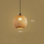 SE21-BA-3030 LYSA  PENDANT  BAMBOO STEEL  30*120cm  E27  2 YEARS WARRANTY - Image 2