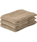 Zone Denmark Πετσέτες Κουζίνας Βαμβακερές Σετ 3 Τμχ 27x27 Εκ. - Khaki