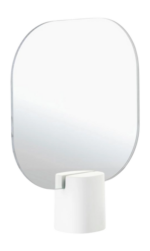 Zone Denmark Επιτραπέζιος Καθρέπτης Με Τσιμεντένια Βάση 20x6x26,5 - Time White