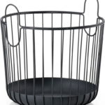 Zone Denmark Καλάθι Οργάνωσης Μεταλλικό Ø30x30,5 - Inu Black