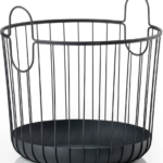 Zone Denmark Καλάθι Οργάνωσης Μεταλλικό Ø40,6x41,1 - Inu Black