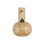 GLOBOSTAR® SELVA 01963 Boho Φωτιστικό Τοίχου - Απλίκα με Ντουί 1 x E27 AC 220-240V IP20 - Μπεζ - Μ23 x Π23 x Υ37cm - Image 3