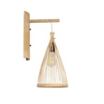 GLOBOSTAR® ARIDA 01970 Boho Φωτιστικό Τοίχου - Απλίκα με Ντουί 1 x E27 AC 220-240V IP20 - Μπεζ - Μ21 x Π30 x Υ55cm - Image 4