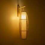 GLOBOSTAR® TULUM 01974 Boho Φωτιστικό Τοίχου - Απλίκα με Ντουί 1 x E27 AC 220-240V IP20 - Μπεζ - Μ28 x Π34 x Υ102cm - Image 2