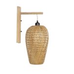 GLOBOSTAR® SELVA 01977 Boho Φωτιστικό Τοίχου - Απλίκα με Ντουί 1 x E27 AC 220-240V IP20 - Μπεζ - Μ24 x Π32 x Υ56cm - Image 4