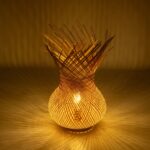 GLOBOSTAR® FARAH 01980 Boho Επιτραπέζιο Φωτιστικό Πορτατίφ με Ντουί 1 x E27 AC 220-240V IP20 - Μπεζ - Μ30 x Π30 x Υ46cm - Image 2