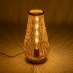 GLOBOSTAR® ARIDA 01982 Boho Επιτραπέζιο Φωτιστικό Πορτατίφ με Ντουί 1 x E27 AC 220-240V IP20 - Μπεζ - Μ20 x Π20 x Υ38.5cm - Image 2