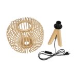 GLOBOSTAR® CHORD 01990 Boho Επιτραπέζιο Φωτιστικό Πορτατίφ με Ντουί 1 x E27 AC 220-240V IP20 - Μπεζ - Μ31 x Π31 x Υ43cm - Image 10