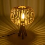 GLOBOSTAR® CHORD 01990 Boho Επιτραπέζιο Φωτιστικό Πορτατίφ με Ντουί 1 x E27 AC 220-240V IP20 - Μπεζ - Μ31 x Π31 x Υ43cm - Image 2