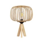 GLOBOSTAR® CHORD 01990 Boho Επιτραπέζιο Φωτιστικό Πορτατίφ με Ντουί 1 x E27 AC 220-240V IP20 - Μπεζ - Μ31 x Π31 x Υ43cm - Image 3