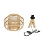 GLOBOSTAR® TULUM 01991 Boho Επιτραπέζιο Φωτιστικό Πορτατίφ με Ντουί 1 x E27 AC 220-240V IP20 - Μπεζ - Μ30 x Π30 x Υ41cm - Image 10