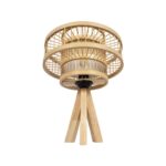 GLOBOSTAR® TULUM 01991 Boho Επιτραπέζιο Φωτιστικό Πορτατίφ με Ντουί 1 x E27 AC 220-240V IP20 - Μπεζ - Μ30 x Π30 x Υ41cm - Image 4