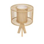 GLOBOSTAR® TULUM 01993 Boho Επιτραπέζιο Φωτιστικό Πορτατίφ με Ντουί 1 x E27 AC 220-240V IP20 - Μπεζ - Μ30 x Π30 x Υ40cm