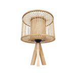 GLOBOSTAR® TULUM 01993 Boho Επιτραπέζιο Φωτιστικό Πορτατίφ με Ντουί 1 x E27 AC 220-240V IP20 - Μπεζ - Μ30 x Π30 x Υ40cm - Image 4