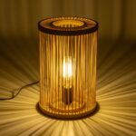 GLOBOSTAR® NOMAD 02000 Boho Επιτραπέζιο Φωτιστικό Πορτατίφ με Ντουί 1 x E27 AC 220-240V IP20 - Μπεζ - Μ20 x Π20 x Υ30cm - Image 2