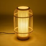 GLOBOSTAR® TULUM 02001 Boho Επιτραπέζιο Φωτιστικό Πορτατίφ με Ντουί 1 x E27 AC 220-240V IP20 - Μπεζ - Μ20 x Π20 x Υ32cm - Image 2