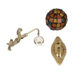 GLOBOSTAR® MERMAID 02389 Vintage Φωτιστικό Τοίχου - Απλίκα με Ντουί 1 x E27 AC 220-240V IP20 - Μπρούτζινο & Πολύχρωμο - Μ17 x Π30 x Υ27cm - Image 8