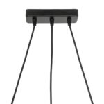 GLOBOSTAR® GLINDER 201-0141 Vintage Κρεμαστό Φωτιστικό Οροφής με Ντουί 3 x E27 AC 220-240V IP20 - Μαύρο & Μελί - Μ53 x Π25 x Υ23cm - Image 7