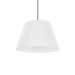 GLOBOSTAR® TRIANGLE 204-0089 Μοντέρνο Κρεμαστό Φωτιστικό Οροφής με Ντουί 1 x E27 AC 220-240V IP20 - Λευκό - Μ35 x Π35 x Υ24cm