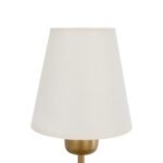 GLOBOSTAR® LING 204-0189 Μοντέρνο Φωτιστικό Τοίχου - Απλίκα με Ντουί 1 x E27 AC 220-240V IP20 - Χρυσό & Μπεζ - Μ14 x Π21 x Υ54cm - Image 5