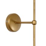 GLOBOSTAR® LING 204-0189 Μοντέρνο Φωτιστικό Τοίχου - Απλίκα με Ντουί 1 x E27 AC 220-240V IP20 - Χρυσό & Μπεζ - Μ14 x Π21 x Υ54cm - Image 6