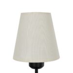 GLOBOSTAR® LING 204-0190 Μοντέρνο Φωτιστικό Τοίχου - Απλίκα με Ντουί 1 x E27 AC 220-240V IP20 - Μαύρο & Μπεζ - Μ14 x Π21 x Υ54cm - Image 5