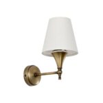 GLOBOSTAR® SUSE 204-0191 Μοντέρνο Φωτιστικό Τοίχου - Απλίκα με Ντουί 1 x E27 AC 220-240V IP20 - Μπρούτζινο & Μπεζ - Μ14 x Π21.5 x Υ24cm