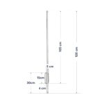 GLOBOSTAR® HARLEM 61336 Μοντέρνο Φωτιστικό Τοίχου - Απλίκα LED 18W 2160lm 120° AC 220-240V IP20 Ρυθμιζόμενο Λευκό CCT με On/Off 2700K/4500K/6000K - Lumileds SMD Chip - Χρυσό Βούρτσας - Μ5 x Π4 x Υ120cm - 3 Χρόνια Εγγύηση - Image 12