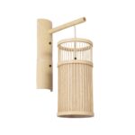 GLOBOSTAR® NOMAD 01972 Boho Φωτιστικό Τοίχου - Απλίκα με Ντουί 1 x E27 AC 220-240V IP20 - Μπεζ - Μ16 x Π28 x Υ50cm