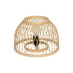 GLOBOSTAR® NOMAD 01998 Boho Επιτραπέζιο Φωτιστικό Πορτατίφ με Ντουί 1 x E27 AC 220-240V IP20 - Μπεζ - Μ30 x Π30 x Υ30cm