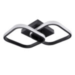 GLOBOSTAR® NORA 61061 Μοντέρνο Φωτιστικό Οροφής LED 22W 2640lm 300° AC 220-240V IP20 Ρυθμιζόμενο Λευκό CCT με On/Off 2700K/4500K/6000K - Lumileds SMD Chip - Μαύρο Ματ - Μ40 x Π24 x Υ7cm - 3 Χρόνια Εγγύηση - Image 3