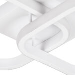 GLOBOSTAR® NORA 61062 Μοντέρνο Φωτιστικό Οροφής LED 22W 2640lm 300° AC 220-240V IP20 Ρυθμιζόμενο Λευκό CCT με On/Off 2700K/4500K/6000K - Lumileds SMD Chip - Λευκό Ματ - Μ40 x Π24 x Υ7cm - 3 Χρόνια Εγγύηση - Image 5