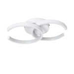 GLOBOSTAR® EVA 61068 Μοντέρνο Φωτιστικό Οροφής LED 16W 1920lm 300° AC 220-240V IP20 Ρυθμιζόμενο Λευκό CCT με On/Off 2700K/4500K/6000K - Lumileds SMD Chip - Λευκό Ματ - Μ33 x Π21 x Υ7cm - 3 Χρόνια Εγγύηση - Image 3