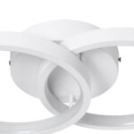 GLOBOSTAR® EVA 61068 Μοντέρνο Φωτιστικό Οροφής LED 16W 1920lm 300° AC 220-240V IP20 Ρυθμιζόμενο Λευκό CCT με On/Off 2700K/4500K/6000K - Lumileds SMD Chip - Λευκό Ματ - Μ33 x Π21 x Υ7cm - 3 Χρόνια Εγγύηση - Image 5