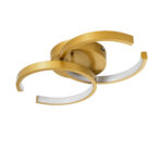 GLOBOSTAR® EVA 61069 Μοντέρνο Φωτιστικό Οροφής LED 16W 1920lm 300° AC 220-240V IP20 Ρυθμιζόμενο Λευκό CCT με On/Off 2700K/4500K/6000K - Lumileds SMD Chip - Χρυσό Βούρτσας - Μ33 x Π21 x Υ7cm - 3 Χρόνια Εγγύηση - Image 4