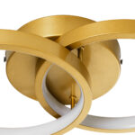 GLOBOSTAR® EVA 61069 Μοντέρνο Φωτιστικό Οροφής LED 16W 1920lm 300° AC 220-240V IP20 Ρυθμιζόμενο Λευκό CCT με On/Off 2700K/4500K/6000K - Lumileds SMD Chip - Χρυσό Βούρτσας - Μ33 x Π21 x Υ7cm - 3 Χρόνια Εγγύηση - Image 5