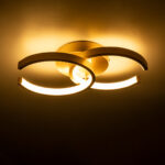 GLOBOSTAR® EVA 61069 Μοντέρνο Φωτιστικό Οροφής LED 16W 1920lm 300° AC 220-240V IP20 Ρυθμιζόμενο Λευκό CCT με On/Off 2700K/4500K/6000K - Lumileds SMD Chip - Χρυσό Βούρτσας - Μ33 x Π21 x Υ7cm - 3 Χρόνια Εγγύηση - Image 6