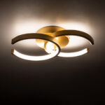 GLOBOSTAR® EVA 61069 Μοντέρνο Φωτιστικό Οροφής LED 16W 1920lm 300° AC 220-240V IP20 Ρυθμιζόμενο Λευκό CCT με On/Off 2700K/4500K/6000K - Lumileds SMD Chip - Χρυσό Βούρτσας - Μ33 x Π21 x Υ7cm - 3 Χρόνια Εγγύηση - Image 7