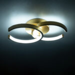 GLOBOSTAR® EVA 61069 Μοντέρνο Φωτιστικό Οροφής LED 16W 1920lm 300° AC 220-240V IP20 Ρυθμιζόμενο Λευκό CCT με On/Off 2700K/4500K/6000K - Lumileds SMD Chip - Χρυσό Βούρτσας - Μ33 x Π21 x Υ7cm - 3 Χρόνια Εγγύηση - Image 8