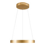 GLOBOSTAR® NEMESIS 61157 Μοντέρνο Κρεμαστό Φωτιστικό Οροφής LED 30W 3513lm 360° AC 220-240V IP20 Ρυθμιζόμενο Λευκό CCT με Χειριστήριο από 2700K έως 6000K Dimmable - Lumileds SMD Chip - Χρυσό Βούρτσας - Μ40 x Π40 x Υ4cm - 3 Χρόνια Εγγύηση - Image 4