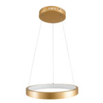 GLOBOSTAR® NEMESIS 61157 Μοντέρνο Κρεμαστό Φωτιστικό Οροφής LED 30W 3513lm 360° AC 220-240V IP20 Ρυθμιζόμενο Λευκό CCT με Χειριστήριο από 2700K έως 6000K Dimmable - Lumileds SMD Chip - Χρυσό Βούρτσας - Μ40 x Π40 x Υ4cm - 3 Χρόνια Εγγύηση - Image 5