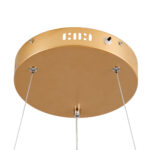 GLOBOSTAR® NEMESIS 61157 Μοντέρνο Κρεμαστό Φωτιστικό Οροφής LED 30W 3513lm 360° AC 220-240V IP20 Ρυθμιζόμενο Λευκό CCT με Χειριστήριο από 2700K έως 6000K Dimmable - Lumileds SMD Chip - Χρυσό Βούρτσας - Μ40 x Π40 x Υ4cm - 3 Χρόνια Εγγύηση - Image 7