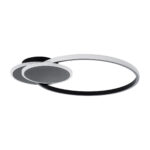 GLOBOSTAR® CIRCUO 61229 Μοντέρνο Φωτιστικό Οροφής LED 75W 8400lm 360° AC 220-240V IP20 Ρυθμιζόμενο Λευκό CCT με Χειριστήριο από 2700K έως 6000K Dimmable - Lumileds SMD Chip - Μαύρο Ματ - Μ53 x Π42.5 x Υ9cm - 3 Χρόνια Εγγύηση - Image 3