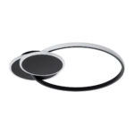 GLOBOSTAR® CIRCUO 61229 Μοντέρνο Φωτιστικό Οροφής LED 75W 8400lm 360° AC 220-240V IP20 Ρυθμιζόμενο Λευκό CCT με Χειριστήριο από 2700K έως 6000K Dimmable - Lumileds SMD Chip - Μαύρο Ματ - Μ53 x Π42.5 x Υ9cm - 3 Χρόνια Εγγύηση - Image 5