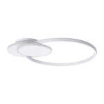 GLOBOSTAR® CIRCUO 61230 Μοντέρνο Φωτιστικό Οροφής LED 75W 8400lm 360° AC 220-240V IP20 Ρυθμιζόμενο Λευκό CCT με Χειριστήριο από 2700K έως 6000K Dimmable - Lumileds SMD Chip - Λευκό Ματ - Μ53 x Π42.5 x Υ9cm - 3 Χρόνια Εγγύηση - Image 3