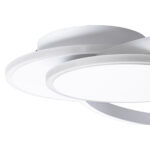 GLOBOSTAR® CIRCUO 61230 Μοντέρνο Φωτιστικό Οροφής LED 75W 8400lm 360° AC 220-240V IP20 Ρυθμιζόμενο Λευκό CCT με Χειριστήριο από 2700K έως 6000K Dimmable - Lumileds SMD Chip - Λευκό Ματ - Μ53 x Π42.5 x Υ9cm - 3 Χρόνια Εγγύηση - Image 6