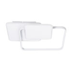 GLOBOSTAR® SQUARO 61232 Μοντέρνο Φωτιστικό Οροφής LED 75W 8400lm 360° AC 220-240V IP20 Ρυθμιζόμενο Λευκό CCT με Χειριστήριο από 2700K έως 6000K Dimmable - Lumileds SMD Chip - Λευκό Ματ - Μ48.5 x Π51 x Υ9cm - 3 Χρόνια Εγγύηση - Image 5