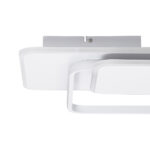 GLOBOSTAR® SQUARO 61232 Μοντέρνο Φωτιστικό Οροφής LED 75W 8400lm 360° AC 220-240V IP20 Ρυθμιζόμενο Λευκό CCT με Χειριστήριο από 2700K έως 6000K Dimmable - Lumileds SMD Chip - Λευκό Ματ - Μ48.5 x Π51 x Υ9cm - 3 Χρόνια Εγγύηση - Image 6