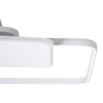 GLOBOSTAR® SQUARO 61232 Μοντέρνο Φωτιστικό Οροφής LED 75W 8400lm 360° AC 220-240V IP20 Ρυθμιζόμενο Λευκό CCT με Χειριστήριο από 2700K έως 6000K Dimmable - Lumileds SMD Chip - Λευκό Ματ - Μ48.5 x Π51 x Υ9cm - 3 Χρόνια Εγγύηση - Image 7