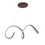 GLOBOSTAR® SPIRALE 61287 Μοντέρνο Κρεμαστό Φωτιστικό Οροφής LED 75W 8400lm 300° AC 220-240V IP20 Ρυθμιζόμενο Λευκό CCT με Χειριστήριο από 2700K έως 6000K Dimmable - Lumileds SMD Chip - Καφέ Ματ - Μ72 x Π25 x Υ30cm - 3 Χρόνια Εγγύηση - Image 3